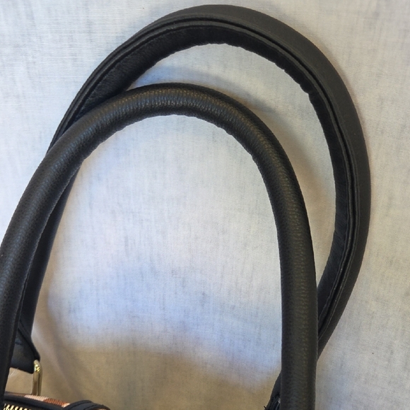 Stylish Plaid Handbag - Black, Brown, and Orange - Picture 5 of 12